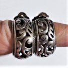 Vintage Sterling Silver Silpada Scroll Openwork Clip Earrings Lot