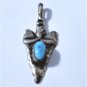 Vtg Sterling Silver Southwest Navajo Turquoise Arrowhead Charm or Pendant Lot