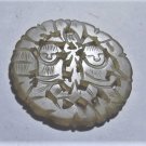 Antique Hand Carved Qing Cabinet  Mutton Fat Jade He-He Twins Disc Pendant Lot