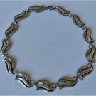 Vintage Sterling Silver JEWELART Art Deco Organic Leafy Link Necklace Lot 15.25"