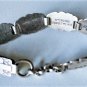 Vtg Sterling Silver FORGET-ME-NOT Engraved Sweetheart Name Panel Bracelet Lot