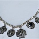 Vintage Sterling Silver Southwest Navajo Elgin Tom Toggle Charm Necklace Lot