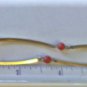 Vintage 12K Gold filled Link & Bar Coral Beaded Necklace Lot 16-1/2"