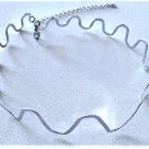 Vintage 18K 750 WG ITALY MODERNIST Choker Collar Undulating Necklace Lot Sm Sz