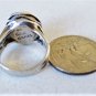 Vtg Sterling Silver ISRAEL MODERNIST Organic Style Mabe Pearl Ring Lot Size 7