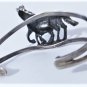 Vintage Sterling Silver Southwestern Mare & Colt Horses Relief Cuff Bracelet Lot