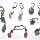 Vintage Sterling Silver Lever Back Dangle Drop Earrings Lot Collection of 5