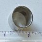 Vintage Sterling Silver MODERNIST Wide Plain Band Ring Lot Size 7- 14mm Wide