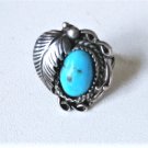 Vintage Sterling Silver Old Pawn Turquoise Navajo Ring Lot Size 6.5