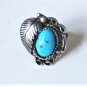 Vintage Sterling Silver Old Pawn Turquoise Navajo Ring Lot Size 6.5