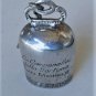Vtg Sterling Silver CAMPANELLA DELLA FORTUNA Lucky WWII Pilot Bell Fob Pendant