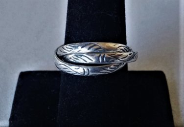 Vintage Sterling Silver Rolling Interlocked Rings Lot Sz 9.5