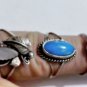Vintage Sterling Silver SOUTHWEST Navajo Turquoise MOP Rings Lot Collection