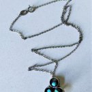 Vintage Sterling Silver Southwest Turquoise Navajo Pendant Necklace Lot 16"