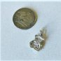 Vintage Sterling Silver Cute Teddy Bear w Honey Charm or Necklace Pendant