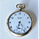 Antique Gold Filled Ingersoll 7J 16s Reliance Pocket Watch Lot RUNS
