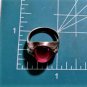 Antique Edwardian Sterling Silver Faux Ruby Paste Stone Ring Lot Size 7.5