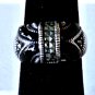 Vintage Sterling Silver Marcasite Black Onyx Ring Lot Sz 7