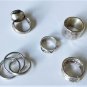 Vintage Sterling Silver Chunky MODERNIST Rings Lot Collection of 5