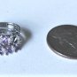 Vintage Sterling Silver Amethyst Diamond Hoop Earrings Lot