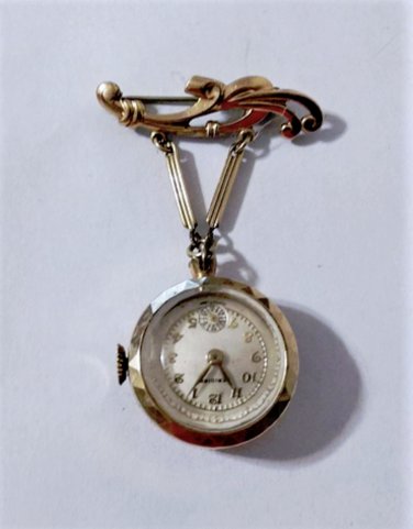 Vintage Gold Filled Meridian Open Back Nurse's Drop Watch Pin Btooch Lot