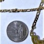 Vtg Sterling Silver Gold Vermeil *MARIA* Name Plaque Figaro Chain Necklace Lot