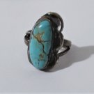 Vintage Sterling Silver Southwest Turquoise Navajo Ring Lot Size 8