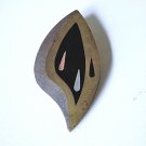 Vintage Sterling Silver Inlaid Modernist Mixed Metal Abstract Pin Brooch Lot