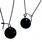 Vtg Sterling Silver MODERNIST Long Wire Dangle Drop Black Ball Bead Earrings Lot