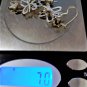 Vintage Sterling Silver CZ Flower Vines & Butterflies  Earrings Lot 4 Pcs