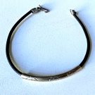 Vintage Sterling Silver Slide Tube Bead Rubber Cord Bracelet Lot