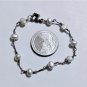 Vintage Sterling Silver Heart Clasp Pearl Bracelet Lot 7"