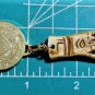 Vintage Hebrew KABALA Disc Charm & Hand Carved Bone HAMSA Amulet Talisman Lot