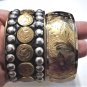 Amazing Vintage Chunky Big Bangles Stack Lot Collection of 2