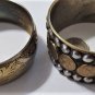 Amazing Vintage Chunky Big Bangles Stack Lot Collection of 2