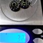 Antique Victorian Sterling Silver Garnet & Paste RS Dangle Drop Earrings Lot
