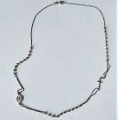 Sterling Silver Repurposed Rosary Mary Cross Chain Necklace Pendant
