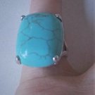 Southwest Style Sterling Silver Big Turquoise Ring Lot Size ~8