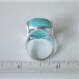 Southwest Style Sterling Silver Big Turquoise Ring Lot Size ~8