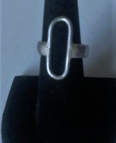 Vintage Sterling Silver MODERNIST Open Center Ring Lot Size 7.5
