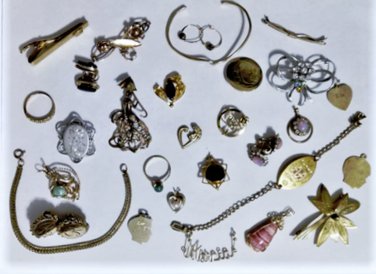 Vintage Gold Filled Mixed Jewelry Lot Collection 30 Pieces