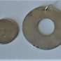Vintage Sterling Silver MODERNIST Flowered Donut Ring Necklace Pendant Lot