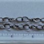 Vintage Sterling Silver MODERNIST Diamond O Ring Pendant Necklace Lot 16.5"