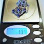 Vtg Sterling Silver Scrollwork Lapis L:azuli Cabs Pendant Necklace 18"