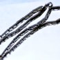 Vintage Sterling Silver Hand Etched Statement Book Chain Baht Necklace Lot 30"