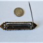 Antique Victorian Black Jet Faceted Paste Glass Mourning Pin Brooch Lot
