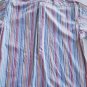 Vintage LL BEAN Multicolor Striped LW Woven Short Sleeve Button Down Shirt SZ L
