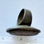 Old Weathered Lapis Intaglio Charioteer in Bronze Ring Size 10.5