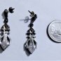 Vintage Sterling Silver Marcasite Onyx Dangle Drop Post Earrings Lot