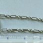 Vtg Sterling S MODERNIST Hammered Choker Pendant Necklace w Chain Pearl Drops